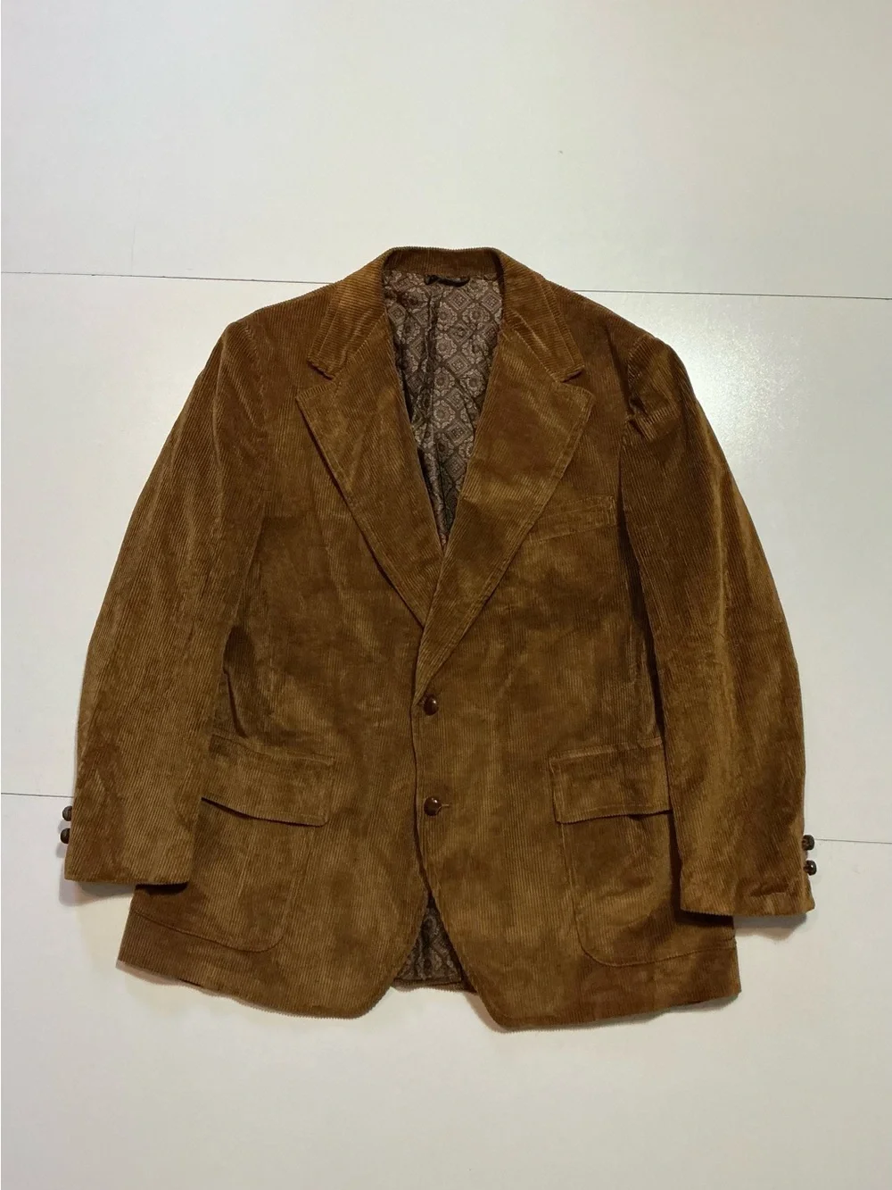 Vintage The Sovereign Barry Corduroy Two Button Lined Sportscoat Blazer Jacket